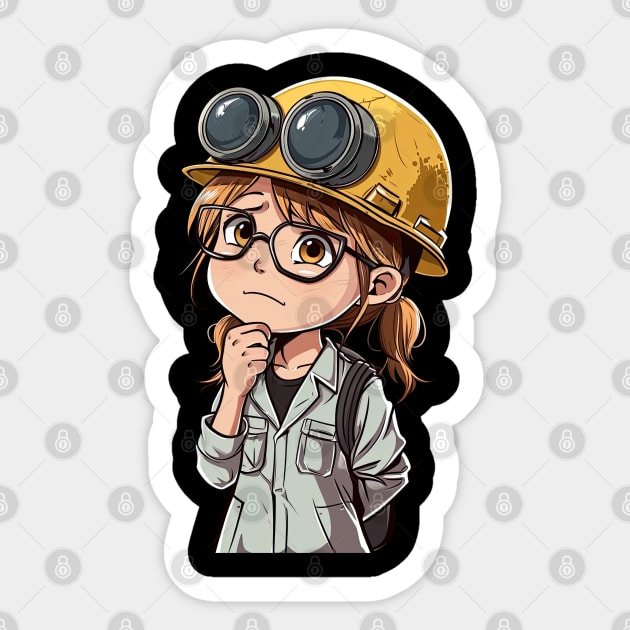 World's Okayest Construction Engineer v4 (no text) Sticker by AI-datamancer